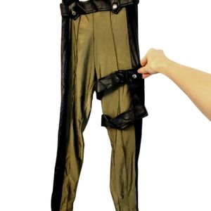 Sonya Blade M Halloween Cosplay Costume Pants with Straps